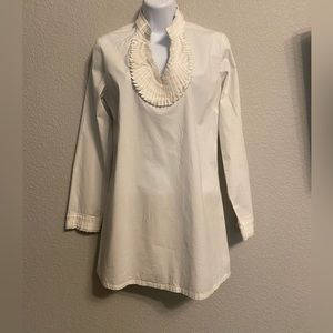 Adrienne Vittadini White Tunic Top M